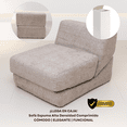 thumbnail image 3 of Sillón Sofá Cama Individual AIRJOL™ YY-87 Beige claro  Sofá Cama Moderno Plegable, Ergonómico y Multifuncional para Sala o Recámara, 3 of 9