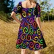 thumbnail image 5 of Vestido sin mangas con remolinos abstractos de colores y arte hippie para mujer, vestidos de mujer para ocasiones especiales., 5 of 7