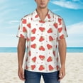 thumbnail image 6 of Picia Hand Drawn Strawberry Gentle Cotton Regular Fit Short Sleeve Casual Hawaiian Shirt for Men-Small, 6 of 9