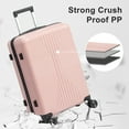 thumbnail image 3 of Ktaxon 4-Piece Luggage Set Hardshell Lightweight ABS Carry On Suitcase 360° Spinner Wheels Pink, 3 of 11