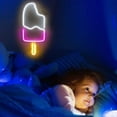 thumbnail image 4 of Letrero de neón de paleta - Luces de neón LED de arte 3D alimentadas por USB para dormitorio - Letreros de neón acrílicos iluminados para decoración de pared, fiesta de cumpleaños, boda, Halloween, d JAMW Sencillez, 4 of 5