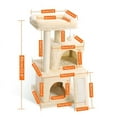 thumbnail image 2 of Schnappi 33" Beige Cat Tree for Indoor Cats - Cat Tower Condos with Scratching Post and Platform, Multi-Level Pet Play House Stable Kitty Furniture, 2 of 5