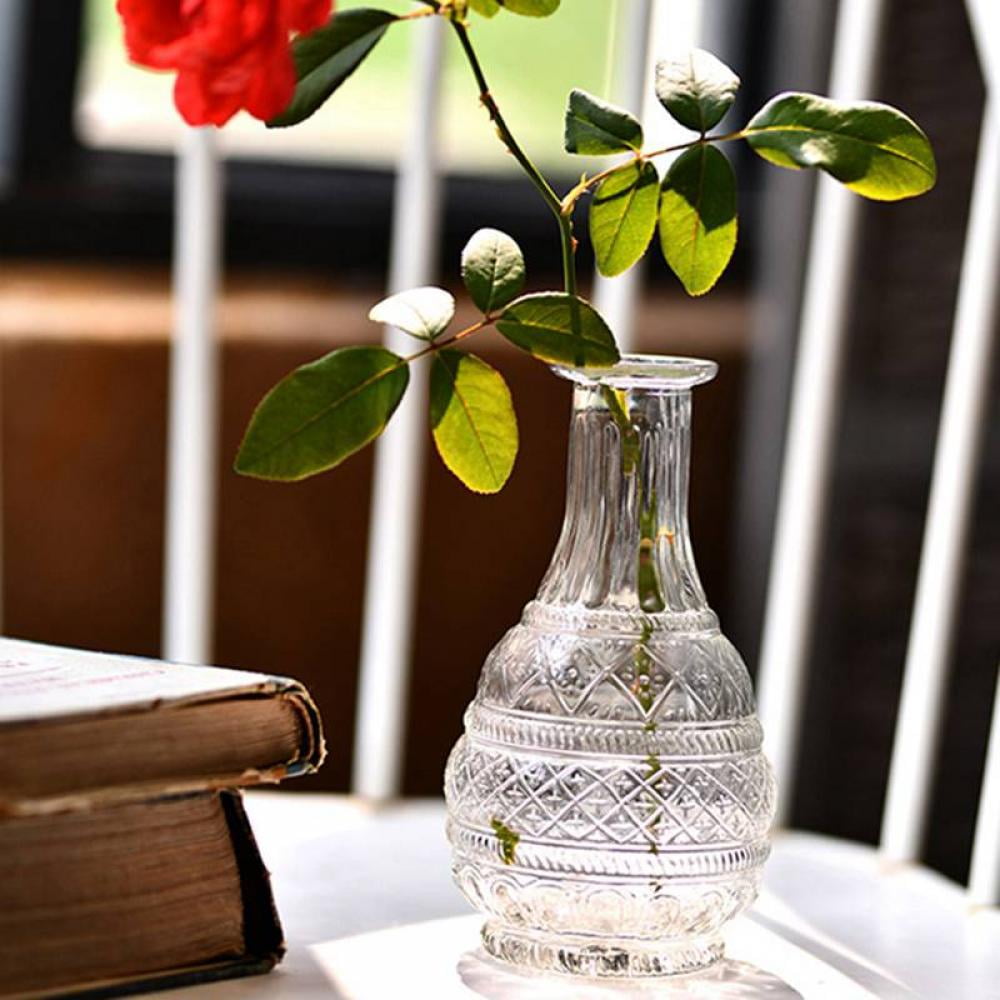 Rustic Pottery Pink Ceramic Pot Bottle Decorative Bud Vase Vintage Style Wedding 