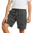 thumbnail image 4 of Liyamei Boys Quick Drying Athletic Shorts with Pockets for Summer Sports Size 7-12,Grey, 4 of 6