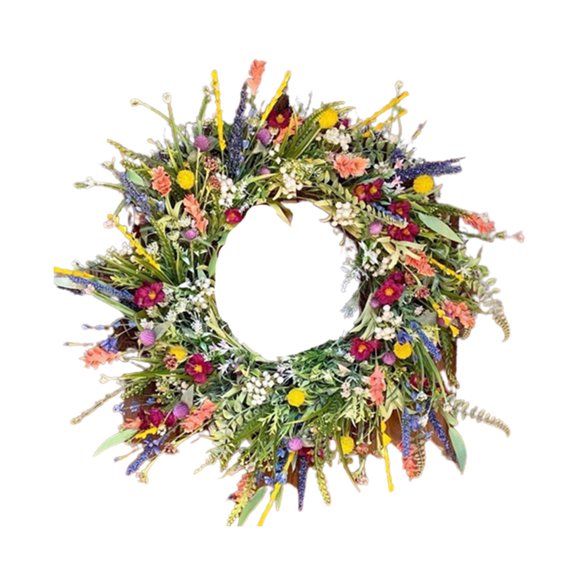 TIELUTT Wreath 35cm Spring and Summer Ornaments Wreath Door Hanging Small Lambs Ear Wreath Large Wreath with Lights Outdoor Front Door Flower Wreath Snowman Outdoor Wreaths Large Outdoor Christmas