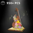 thumbnail image 2 of SKQIT Mini Violin Building Blocks Sets Flower - 950+PCS Musical Instrument Micro Building Bricks Kit Floral Toy - Creative Ideals, Collectible Architecture Decoration, Birthday Gift, 2 of 7