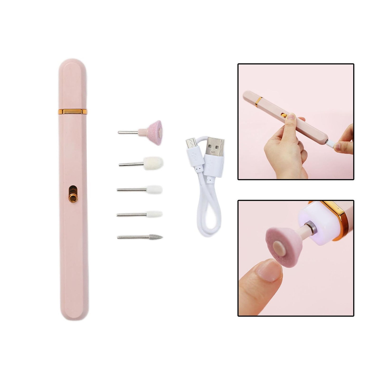 Electric Nail Drill Machine Professional,Cordless Electric Nail File For Acrylic Gel Nails,Efile Manicure And Pedicure Kit For Grinding Polishing Trimming ,Low Noise
