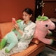 thumbnail image 5 of Peluche de unicornio grande para niños, muñeco suave de caballo Kirin, rosa, blanco y verde, regalo de cumpleaños, novedad de 2022, 5 of 5