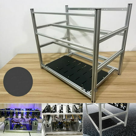Moaere 16 GPU Stackable Aluminum Mining Frame Rig Case with Fan Mounts Ethereum Zcash Coin Mining