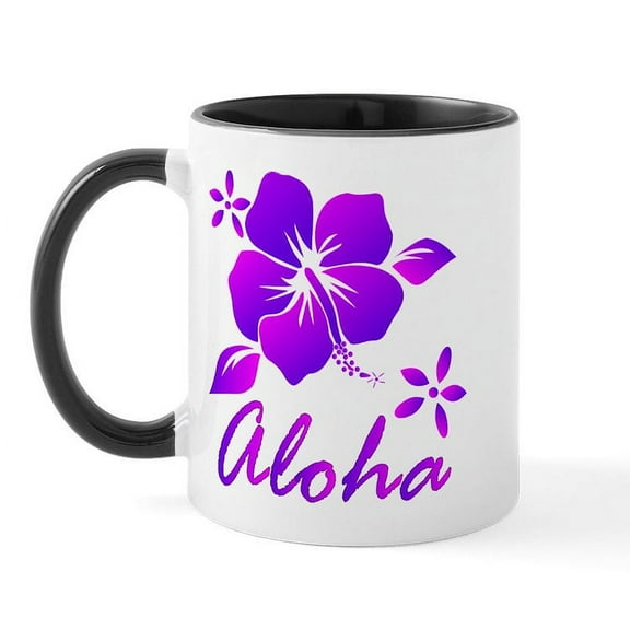 CafePress - Aloha Mug - 11 oz Ceramic Mug - Novelty Coffee Tea Cup