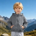 thumbnail image 2 of Boys Girls Waterproof Rain Jacket Lightweight soft Kids Windbreaker Hooded Coat Size 9-10 Years, 2 of 8