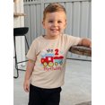 thumbnail image 6 of BemeyourBBs Kids Toddler Baby Girl Boy Birthday T-shirt Outfit My 1st 2nd 3rd Years Old Birthday Clothes Short Sleeve Embroidery Letters Train Summer Casual Pullover Tee Shirt Tops, 6 of 9
