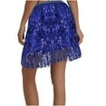 thumbnail image 2 of Boho Belly Dance Skirt Belly Hip Scarf Sparkly Fringe Skirt Sequin Tassel Wrap Party Club Mini Skirt Holiday Outfits, 2 of 3