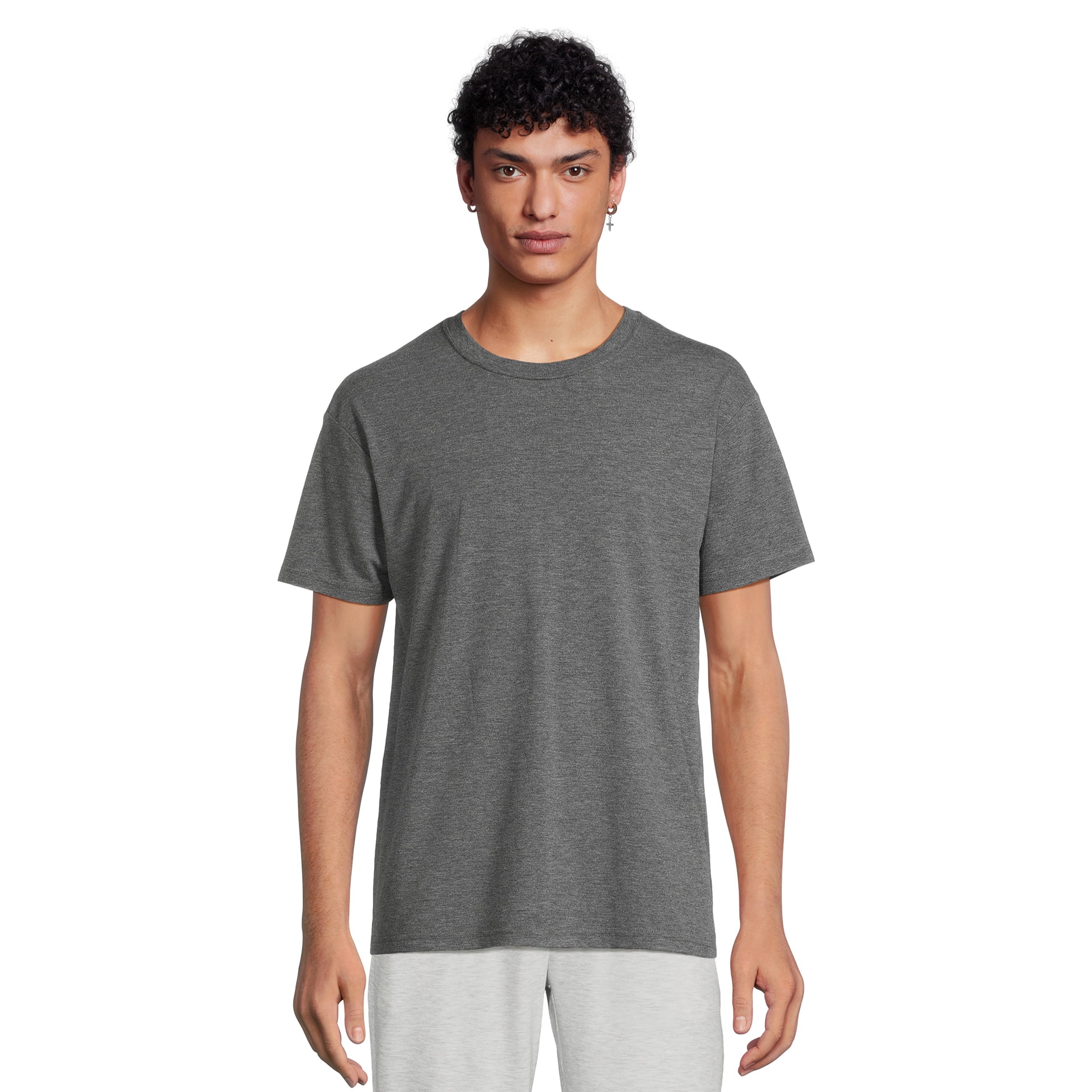 Athletic Works Men's and Big Men's Tri Blend Tee, Sizes S-4XL