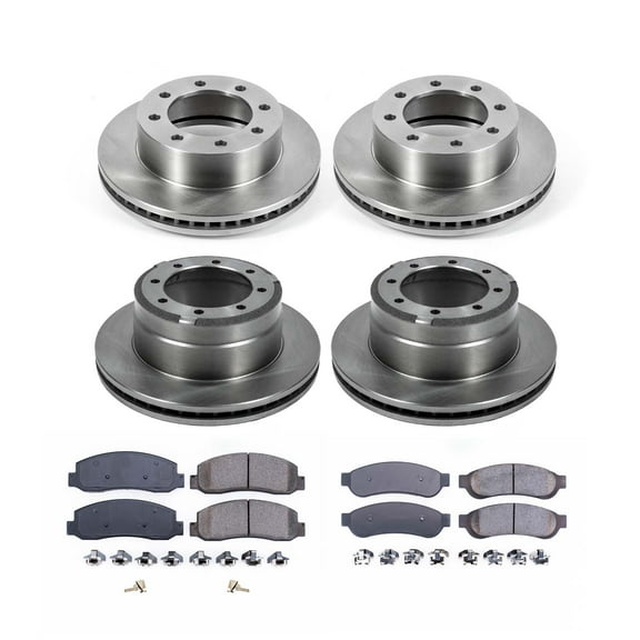 Ultimate Brakes Front and Rear Semi-Metallic Brake Pad and Rotor Kit with Hardware WM81021