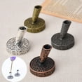 thumbnail image 2 of Vintage Metal Faux Feather Pen Holder Stand Organizer Stationery Accessory Tool, 2 of 9
