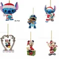 thumbnail image 2 of Colgante de mochila para niños con dibujos animados de Disney en PVC en 2D, diseño de Stitch Mickey Mouse, adornos de coche de dibujos animados, adornos colgantes navideños, 2 of 5