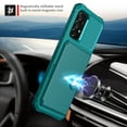 thumbnail image 5 of Nalacover Wallet Case for Samsung Galaxy A33 5G Multifunctional Design Back Case, Rugged PC Luxury PU Leather Magnetic Car Mount Cover with Card Slots Holder Shockproof Lens Protective Case, Green, 5 of 7
