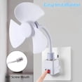 thumbnail image 4 of Socket Ceiling Fans with Plug Adapter,Mini Quiet Electric Fan with Flexible Gooseneck Plug and Light Bulb Base, Home Socket Kitchen & Bathroom Fans, 4 of 7
