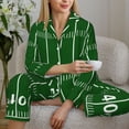 thumbnail image 6 of Honeii American Football Field1 Print Women's Pajama Sets Long Sleeve Button Down Sleepwear Nightwear Soft Pjs Lounge Sets 2PCS-XX-Large, 6 of 7
