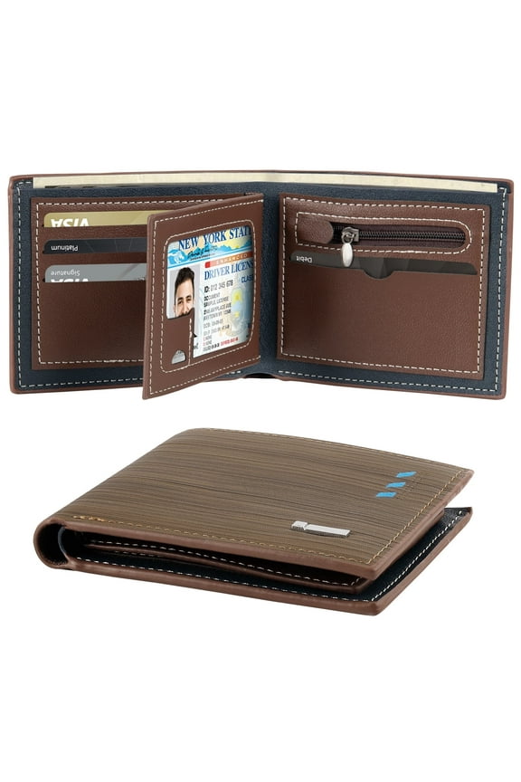 RFID Mens Wallets, Stylish Bifold Wallets with 7 Credit Credit Cards 1 ID Window, Slim Minimalist Front Wallet/Credit Card Holder, Great Gift For Men