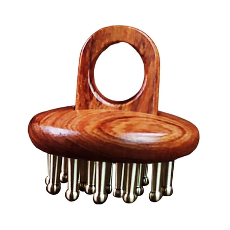 TOOYFUL Wood Massage Brush Head Massaging Comb Comfortable Handle Manual Guasha Scraping Brush Scraping Tool for Waist Shoulder Neck