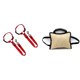 thumbnail image 1 of 2 paquetes de seguridad de perro gato cinturón de seguridad de nylon ajustable tela roja Afortunado Sencillez, 1 of 5