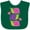 Green, variant on Inktastic Snail Lover Girl Garden Snails Girls Baby Bib