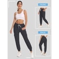 thumbnail image 7 of QAFOPEH Women Drawstring Waist Pocketed Solid Color Casual Workout Jogger Pants, 7 of 7