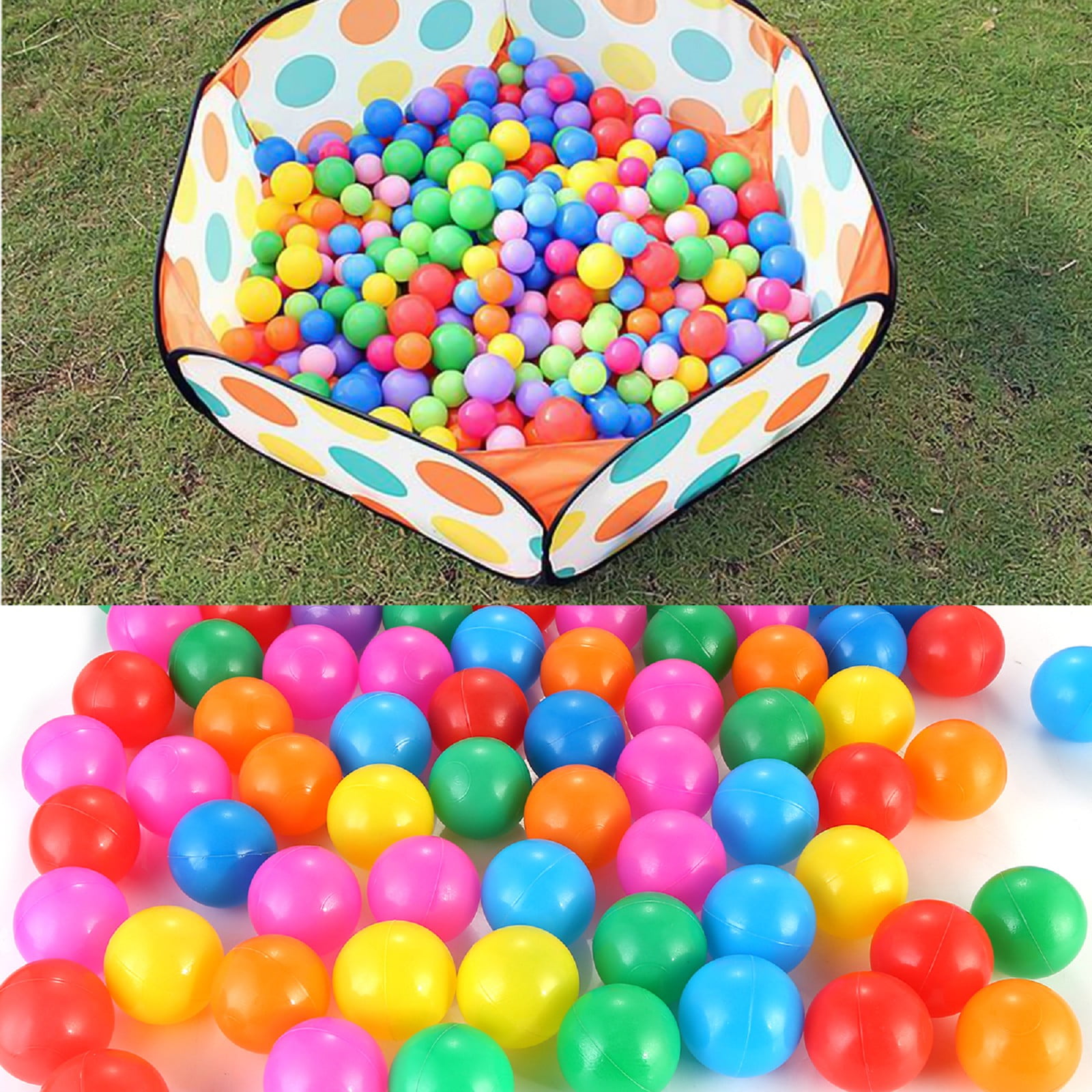 Leyeet 100 Ball Pit Balls Colorful Play Balls Soft Plastic Ocean Balls