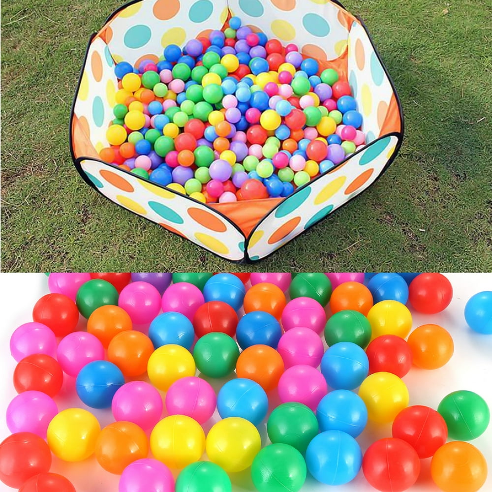 SHILEYI 100 Ball Pit Balls Colorful Play Balls Soft Plastic Ocean Balls for Babies Kids, 4cm