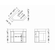 Tennant Brand 18 Light Oak Corner Bathroom Vanity with Matte Solid Surface