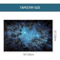 thumbnail image 4 of Tapiz de pared con diseño de bosque estrellado misterioso, tapiz psicodélico con estampado de árboles forestales, manta de playa para dormitorio, sala de estar, dormitorio, decoración de pared, 150 x, 4 of 4