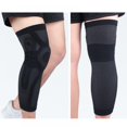 thumbnail image 2 of 1 Pair Long Knee Pad Sleeve Anti-slip Breathable Knitted Leg Support Protector Outdoor Sportswear Accessories, 2 of 9