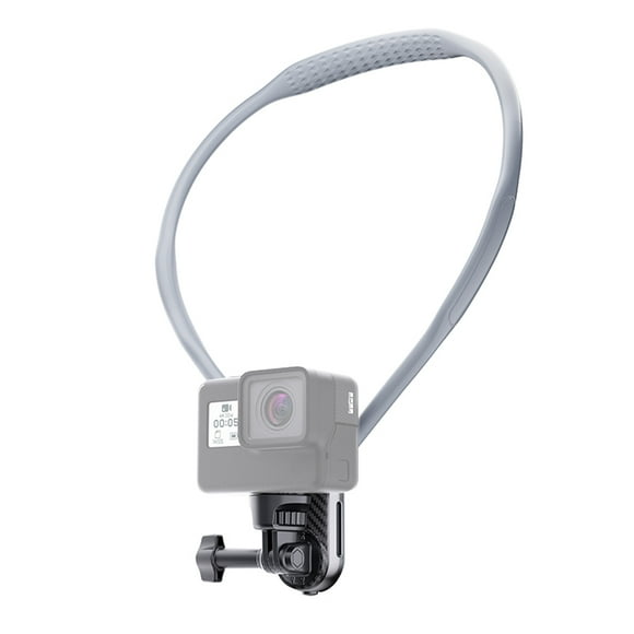 Graflsoa Hands-Free Neck Mount for POV Video Recording with 1/4" Screw, Compatible with Sports Cameras, Adjustable & Comfortable Design for Men and Women