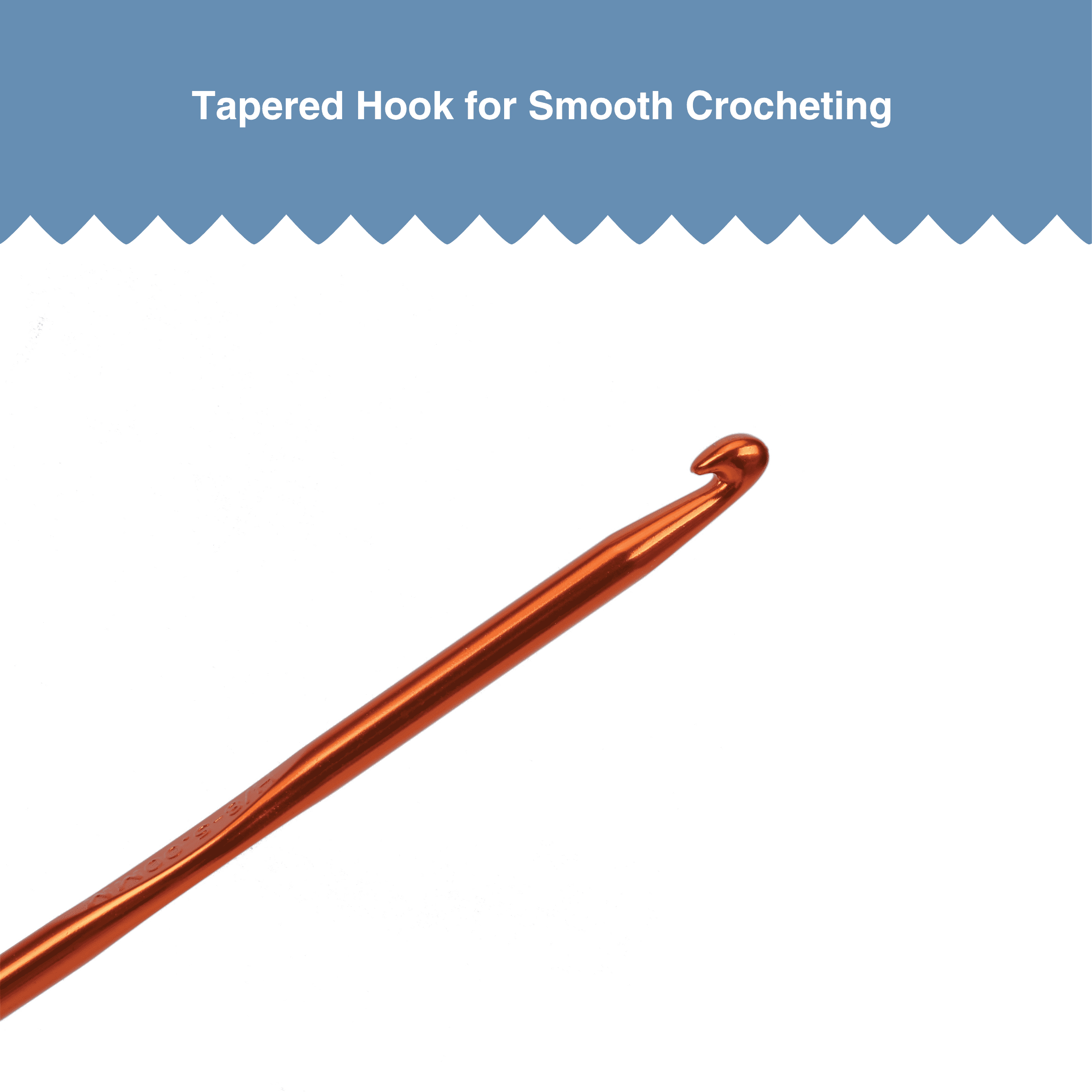 Hello Hobby Aluminum Crochet Hook, Size H, 5 mm