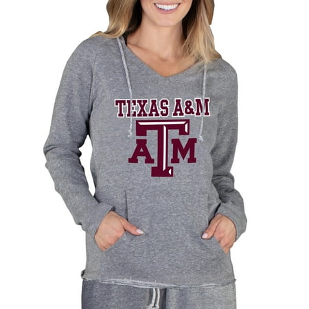Women's Concepts Sport Gray Texas A&M Aggies Mainstream Lightweight Terry Pullover Hoodie