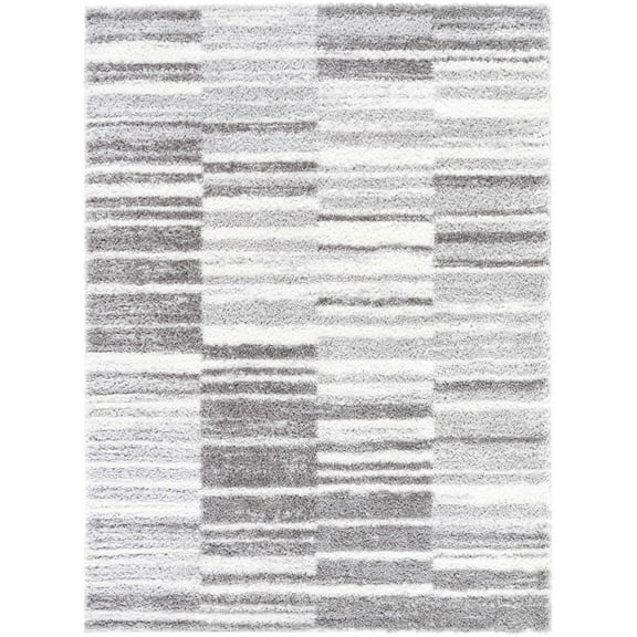 Carlen Contemporary Area Rug - Gray, Ivory, Light Gray - 18" x 18" Sample
