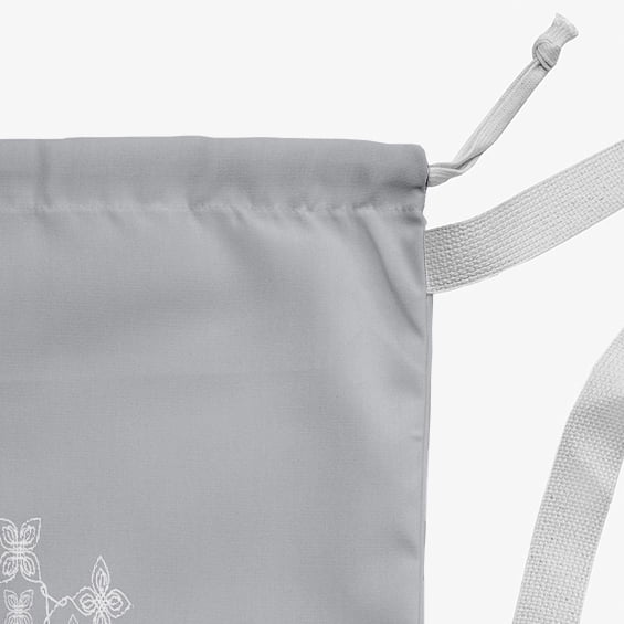 Simply Daisy Falling Snow 18 x 29 in Grey Laundry Bag