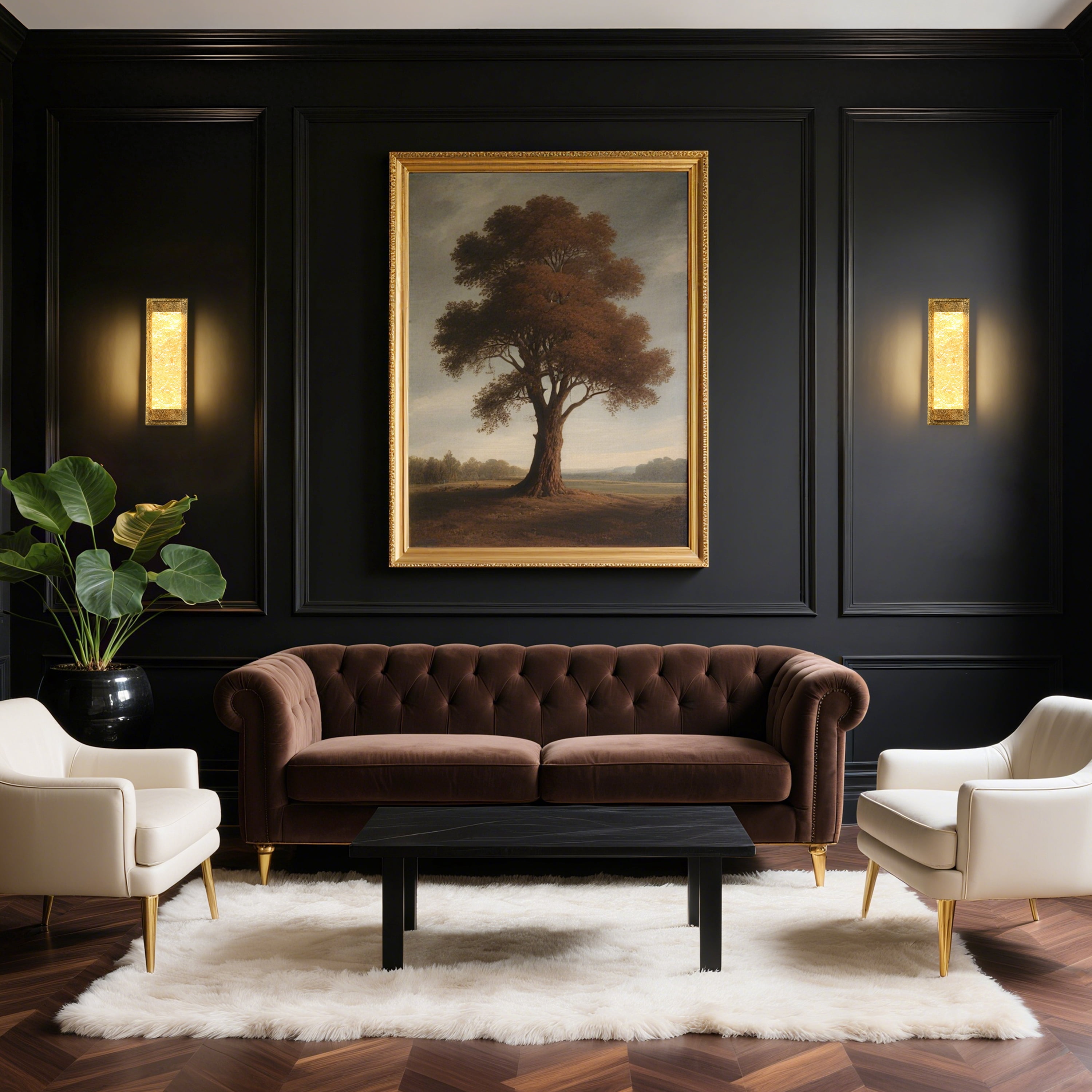Dashaunda 5.1-in W 1 -Light Antique Gold Wall Sconce