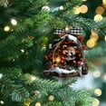 thumbnail image 5 of Christmas Animal Hanging Ornament, Acrylic Reading Book Raccoon Christmas Ornaments 2025, Cute Raccoon in Snowy Tree Stump Ornament, Forest Animals Hanging Decoration Gift for Animal Lovers, 5 of 7