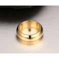 thumbnail image 5 of 6Mm Silver Gold Plated Stainless Steel Men Women Wedding Ring Band R16, 5 of 9