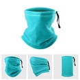 thumbnail image 3 of Happy date Drawstring Warm Winter Fleece Neck Gaiter Double Layer Neck Warmer Windproof Face Scarf for Men Women, 3 of 3