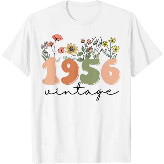 70 Years Old Vintage 1956 70Th Birthday Tee Wildflower Women T-Shirt Size S-5XL