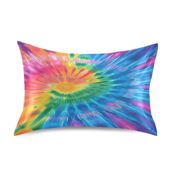 Ryvnso Satin Pillowcase Blue Tie Dye Pillow Cases Standard Size 26x20in