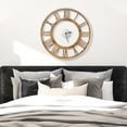 thumbnail image 2 of Costway 20 Inch Silent Wall Clock with Classic Frame Classic Roman Number Glass Cover, 2 of 7