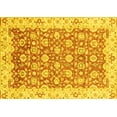 thumbnail image 1 of Ahgly Company Machine Washable Indoor Rectangle Oriental Yellow Modern Area Rugs, 7' x 10', 1 of 4