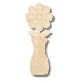 thumbnail image 2 of Unfinished Wood Etched Mom Flower Vase Shape 6" / 1/8", 2 of 2