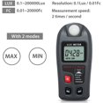 thumbnail image 1 of 20000 FC/200000 Digital Lux Meter Digital Handheld Illuminance Fotómetro LCD Illuminance Luminometer Light Tester Meter para School Family Industry Warehouse Lab (145 X 67 X 32 mm), 1 of 2