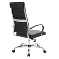 thumbnail image 6 of LeisureMod Benmar High-Back Mid-Century Modern Swivel Leather Office Chair in Black, 6 of 8